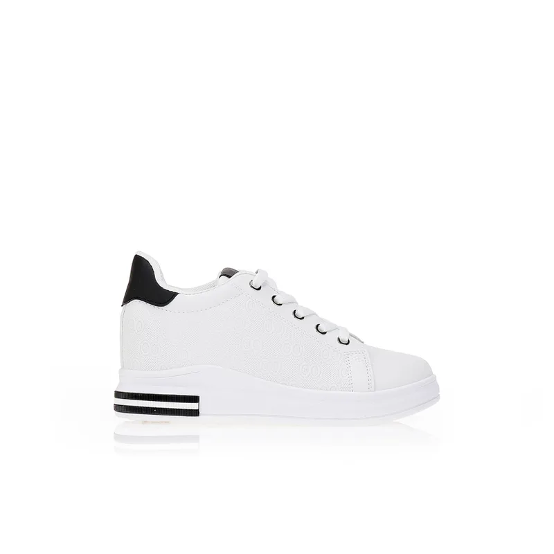 Sneakers με ανάγλυφο σχέδιο ΛΕΥΚΟ
