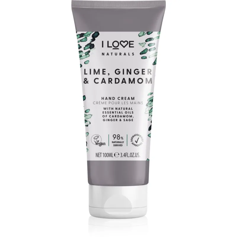 I Love Naturals Lime, Ginger & Cardamom κρέμα για τα χέρια 100 ml