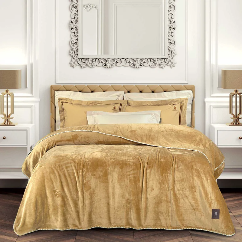 Κουβέρτα Fleece Μονή Greenwich Polo Club 4441 Ochre 170x240