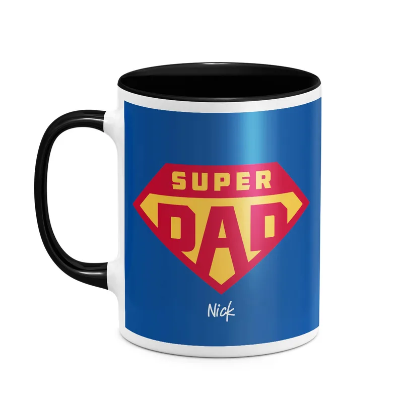 Super Dad - Man - Κούπα - Μαύρο - Απλή