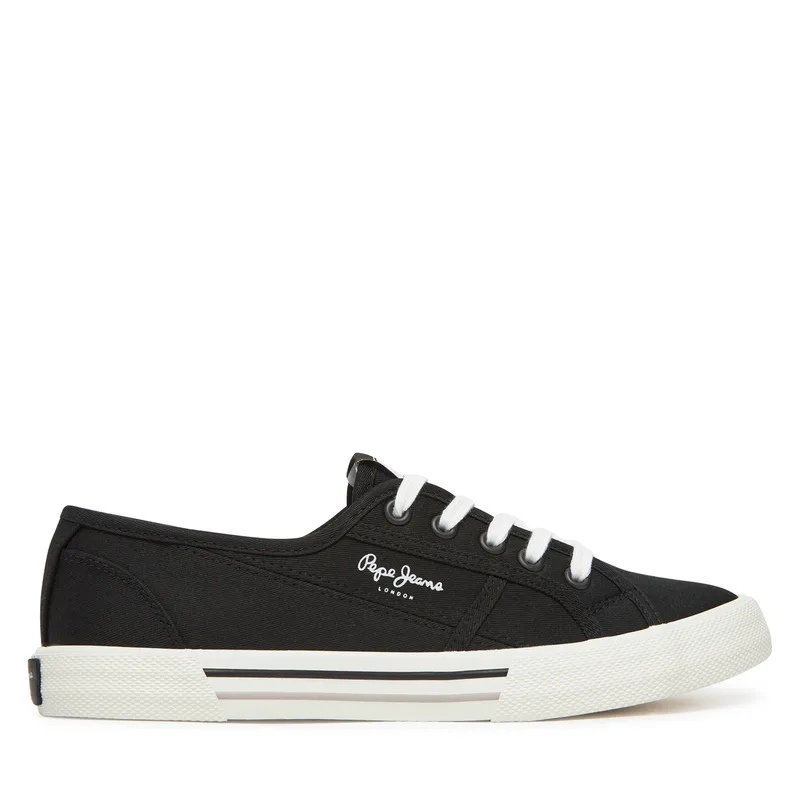Πάνινα παπούτσια Pepe Jeans Brady Basic W PLS31287 Μαύρο