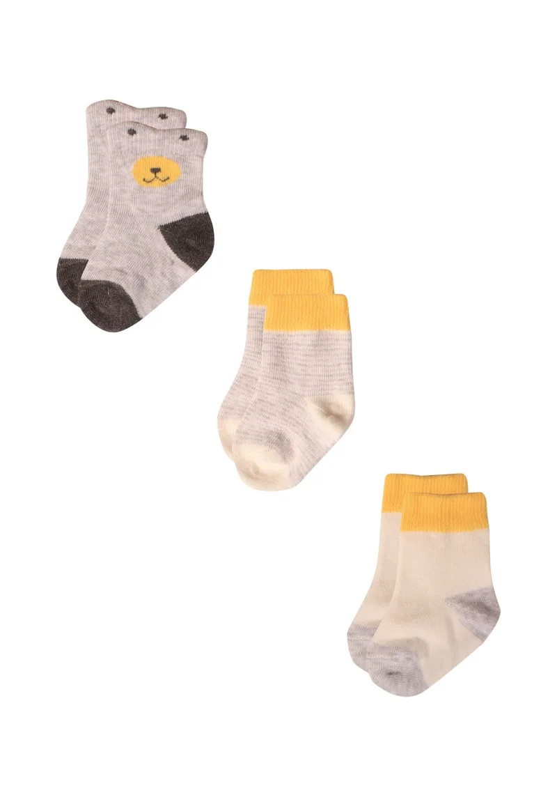 Καλτσάκια bebe με οργανικό βαμβάκι Yellow Bear 3 τεμ. 68363A