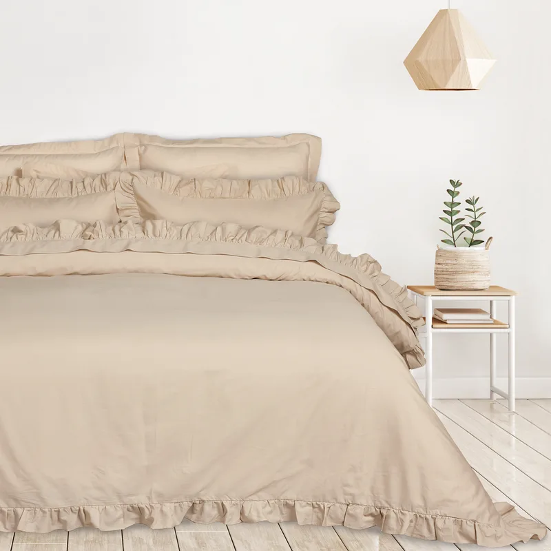 Σετ Παπλωματοθήκη Βαμβακερή Υπέρδιπλη 220x240εκ. Daily 3168 Taupe Das Home (Ύφασμα: Βαμβάκι 100%, Μέγεθος: Υπέρδιπλα, Χρώμα: Taupe) - Das Home - 406009203168