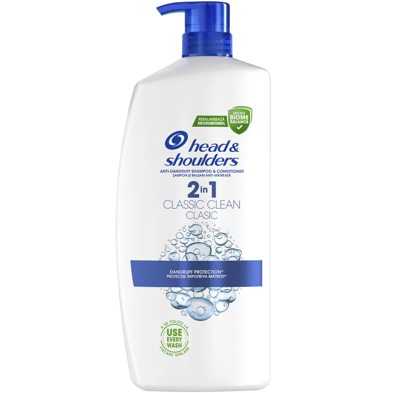 Head & Shoulders Classic Clean 2in1 Anti-Dandruff Shampoo & Conditioner Σαμπουάν & Conditioner Κατά της Πιτυρίδας για Όλους τους Τύπους Μαλλιών 800ml