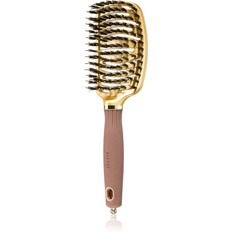 Olivia Garden NanoThermic Ceramic + Ion Flex Collection βούρτσα για τα μαλλιά με τρίχες από νάιλον και αγριογούρουνο 1 τμχ