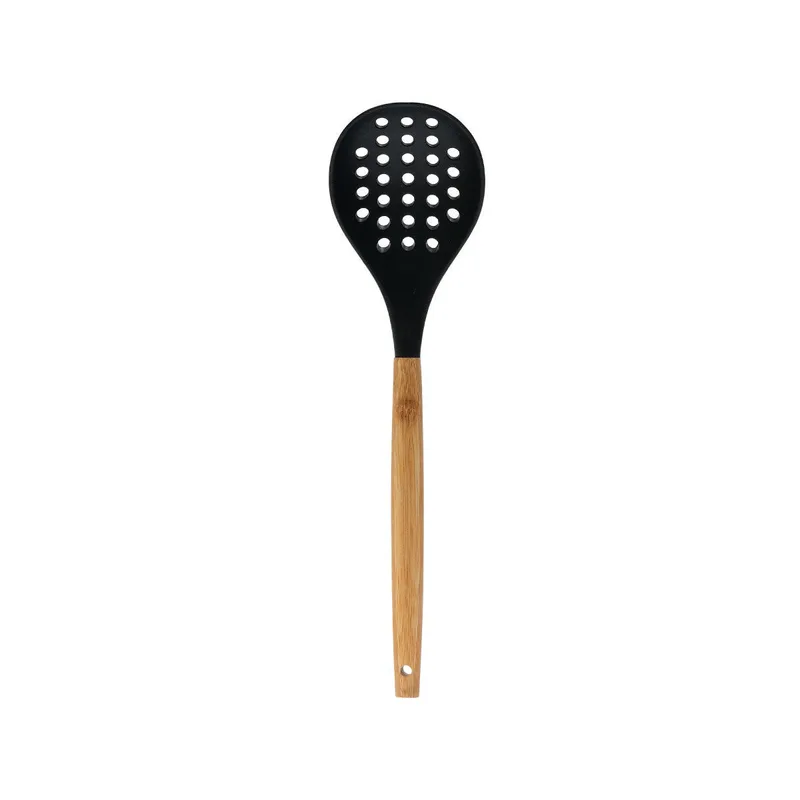 Estia κουταλα τρυπητη bamboo essentials σιλικονησ μαυρη 01-14643