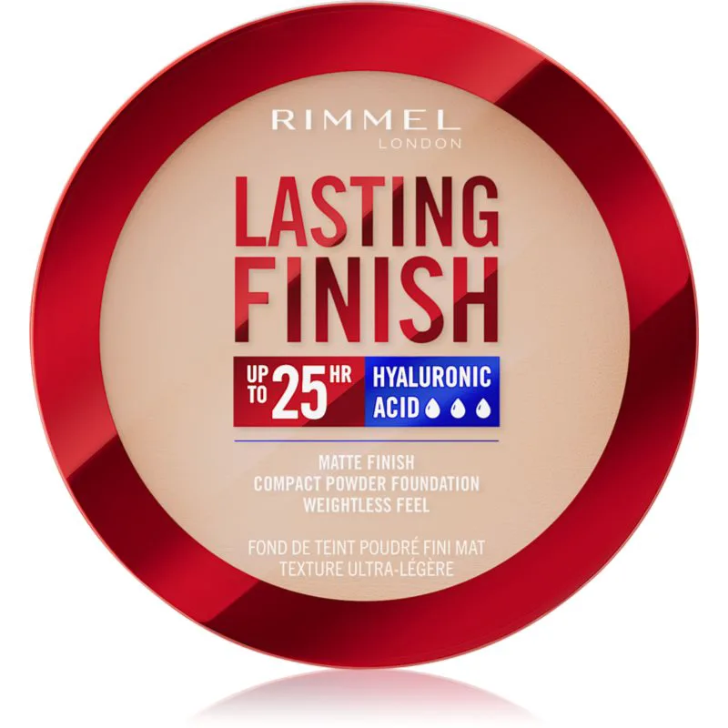 Rimmel Lasting Finish 25H συμπαγής πούδρα SPF 20 απόχρωση 002 Pearl 7 γρ