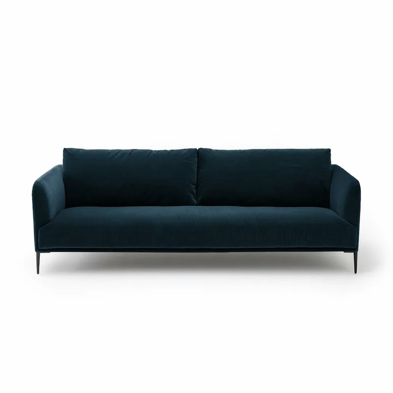 Καναπές με βελούδινη ταπετσαρία Oscar Μ103xΠ200xΥ82cm