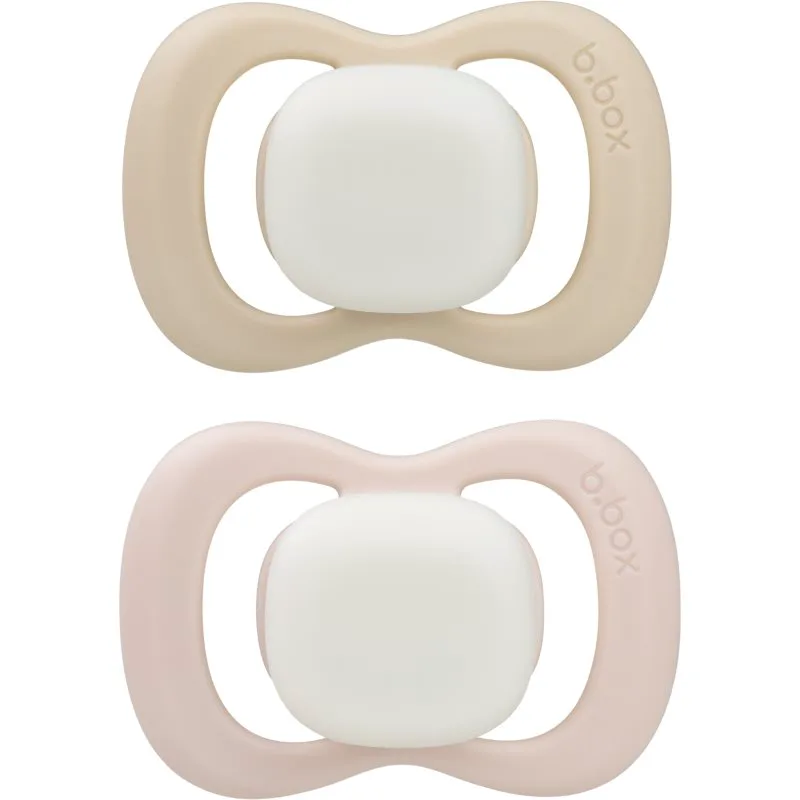 B.Box Glow 0-6m πιπίλα Blush/Latte 2 τμχ