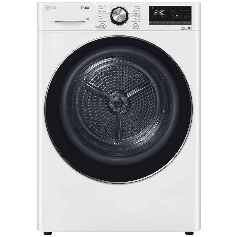 LG RH90V9AV2N Στεγνωτήριο Ρούχων 9kg με Αντλία Θερμότητας, A+++, Λευκό RH90V9AV2N