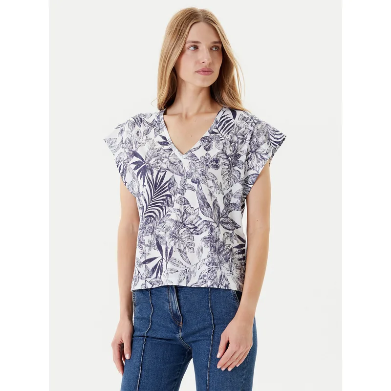 United Colors Of Benetton T-Shirt 3SEBD10AE Μπλε Relaxed Fit