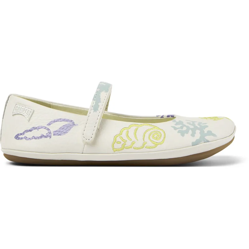 CAMPER Twins - Μπαλαρίνες Για Κορίτσια - Λευκό, Μέγεθος 36, Smooth leather