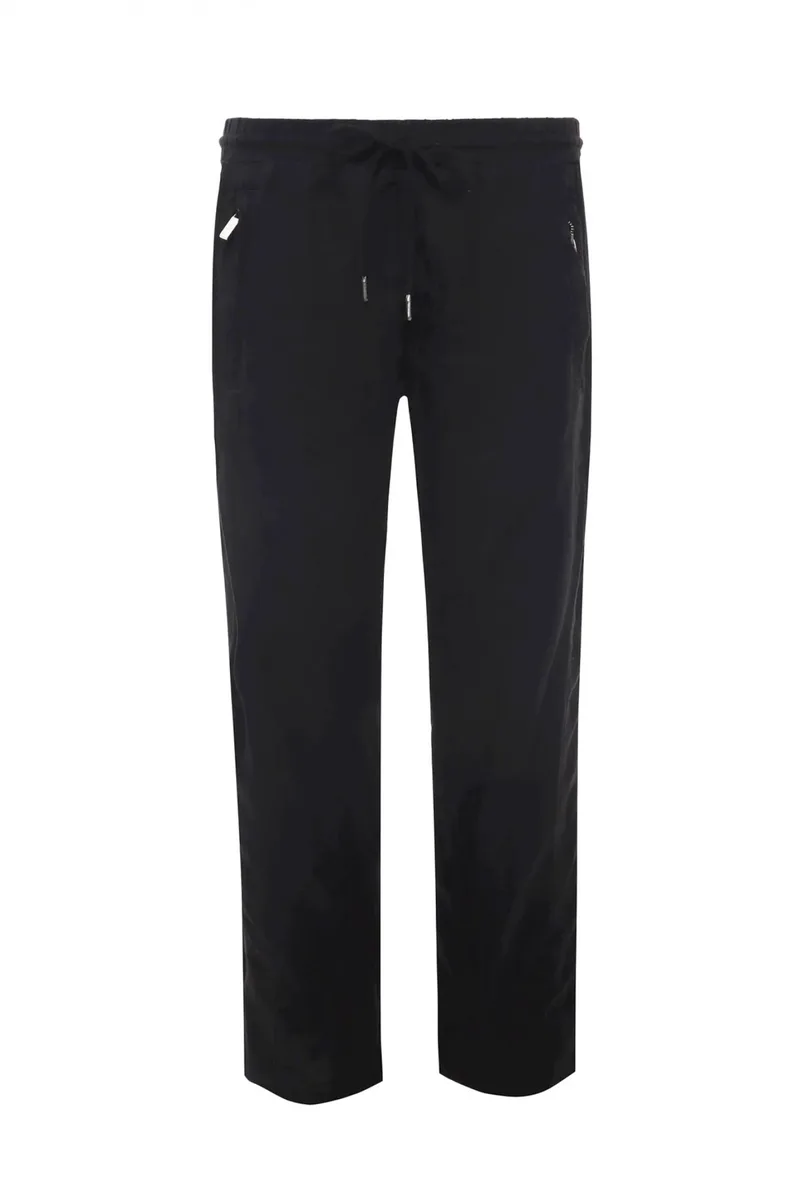 KARL LAGERFELD ΠΑΝΤΕΛΟΝΙ CHINO ΛΙΝΟ ZIP POCKETS ΜΑΥΡΟ