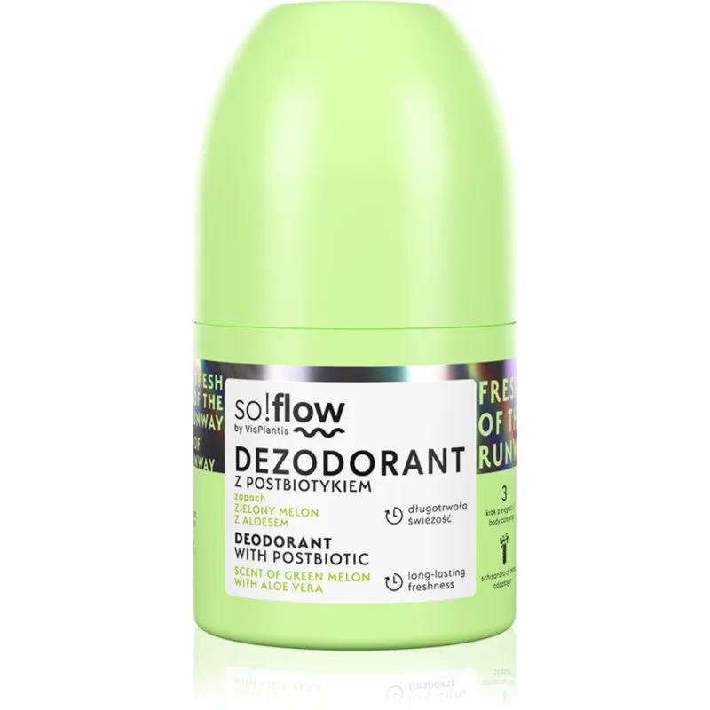 so!flow Deodorant With Postbiotic Αποσμητικό roll-on 50 ml