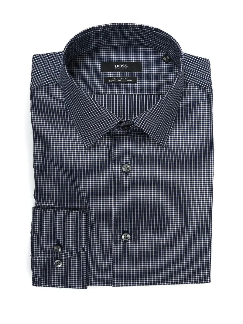 BOSS ΠΟΥΚΑΜΙΣΟ REGULAR FIT ΚΑΡΩ ENZO ΜΠΛΕ