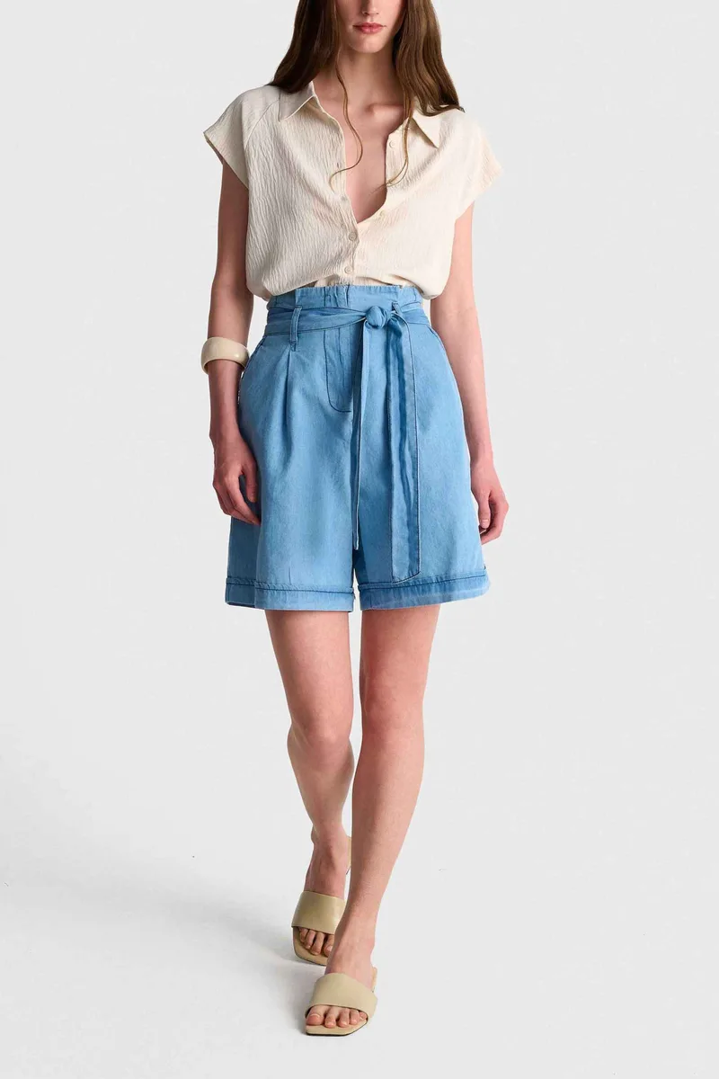 'ALE γυναικεία βερμούδα denim - 81253661 Denim Blue