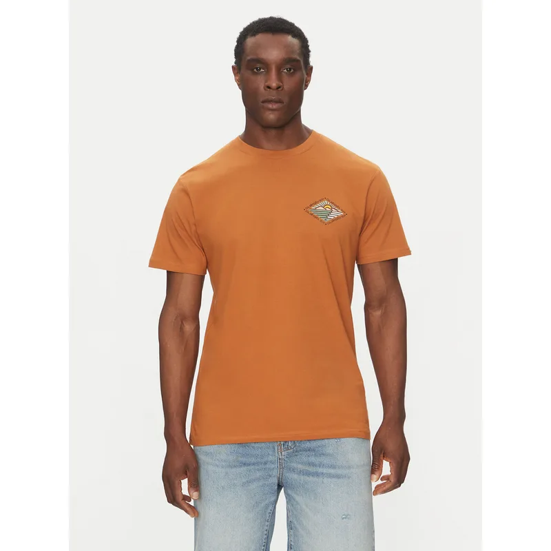 Quiksilver T-Shirt EQYZT08038 Καφέ Regular Fit