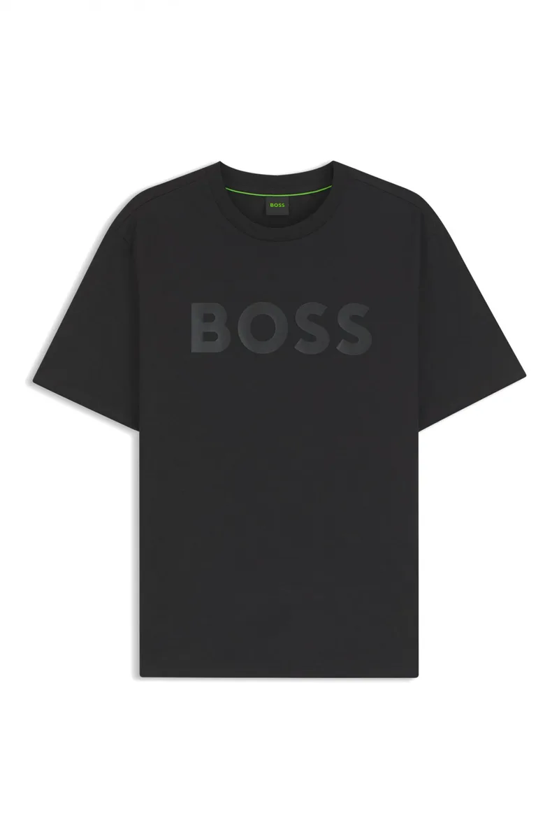 BOSS ATHLEISURE T-SHIRT TS_Structure Logo ΜΑΥΡΟ