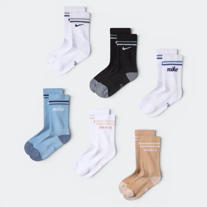 Nike Everyday Cushioned Kids Crew Socks x 6