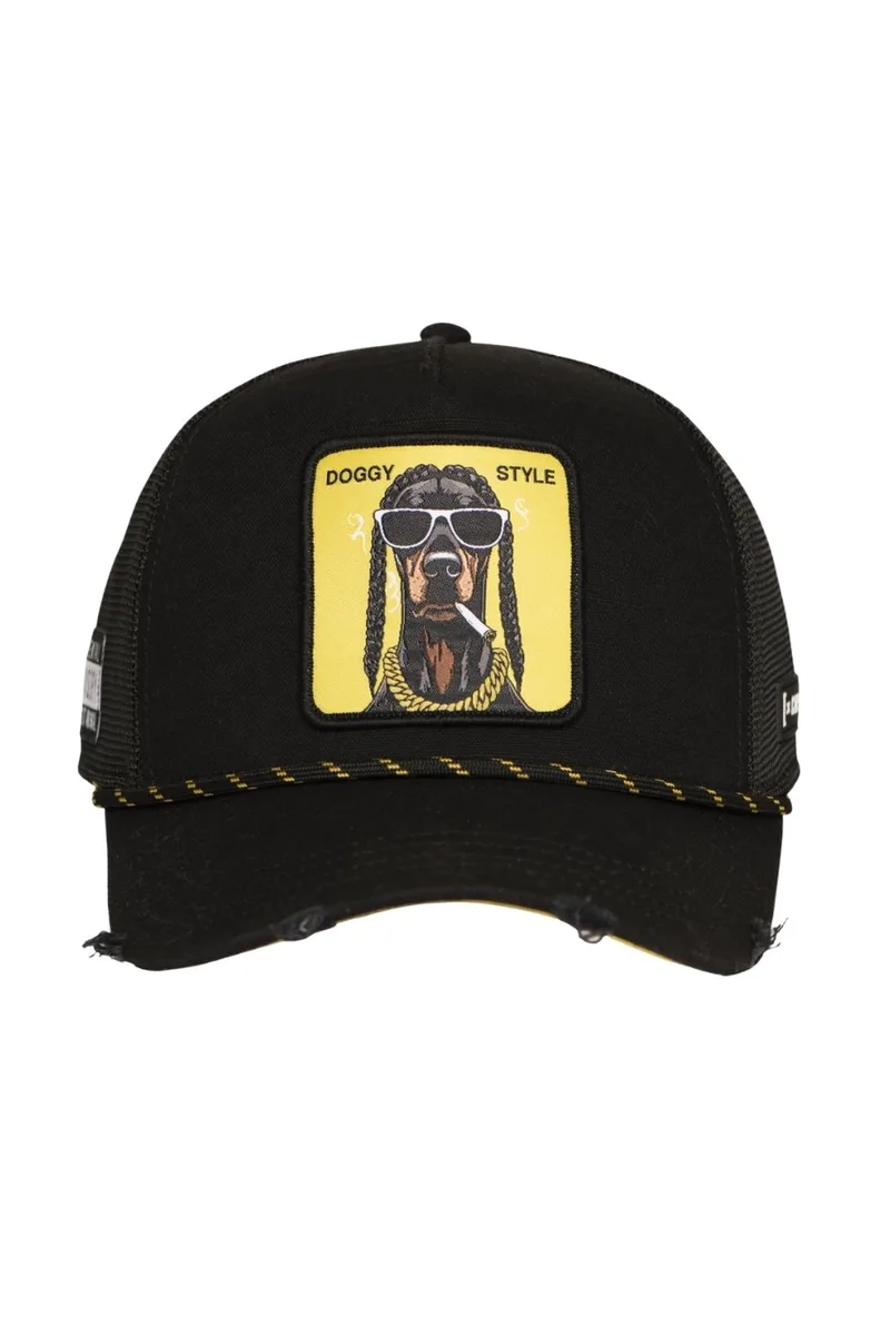 CAPSLAB Καπέλα CASQUETTE PREMIUM TRUCKER- CL/HIP/1/PCT/DOGGYB - BLACK-CL/HIP/1/PCT/DOGGY-BLACK