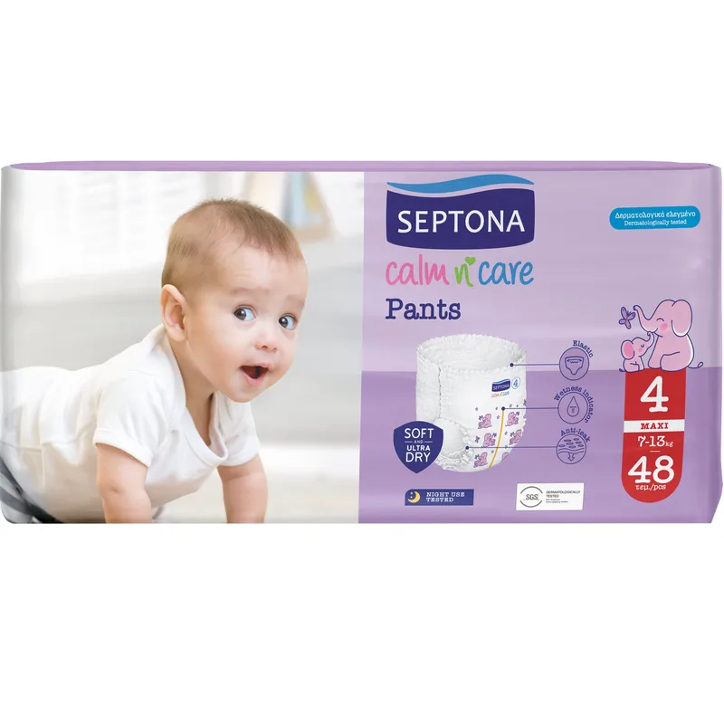 Septona Calm n' Care Pants Maxi No4 (7-13kg) 48 Τεμάχια