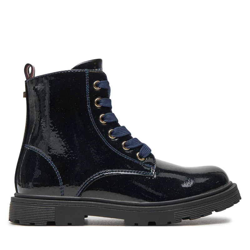 Μπότες Tommy Hilfiger Lace-Up Bootie T1A5-33564-1237 S Σκούρο μπλε
