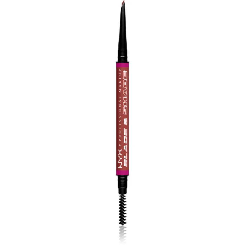 NYX Professional Makeup Blade & Shade μολύβι για τα φρύδια με βούρτσα απόχρωση 06 Rich Auburn γρ