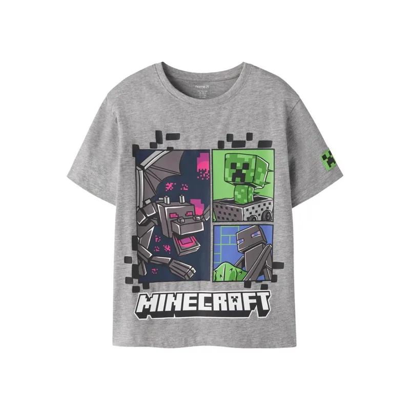 Μπλούζα μακό Minecraft αγόρι name it γκρι
