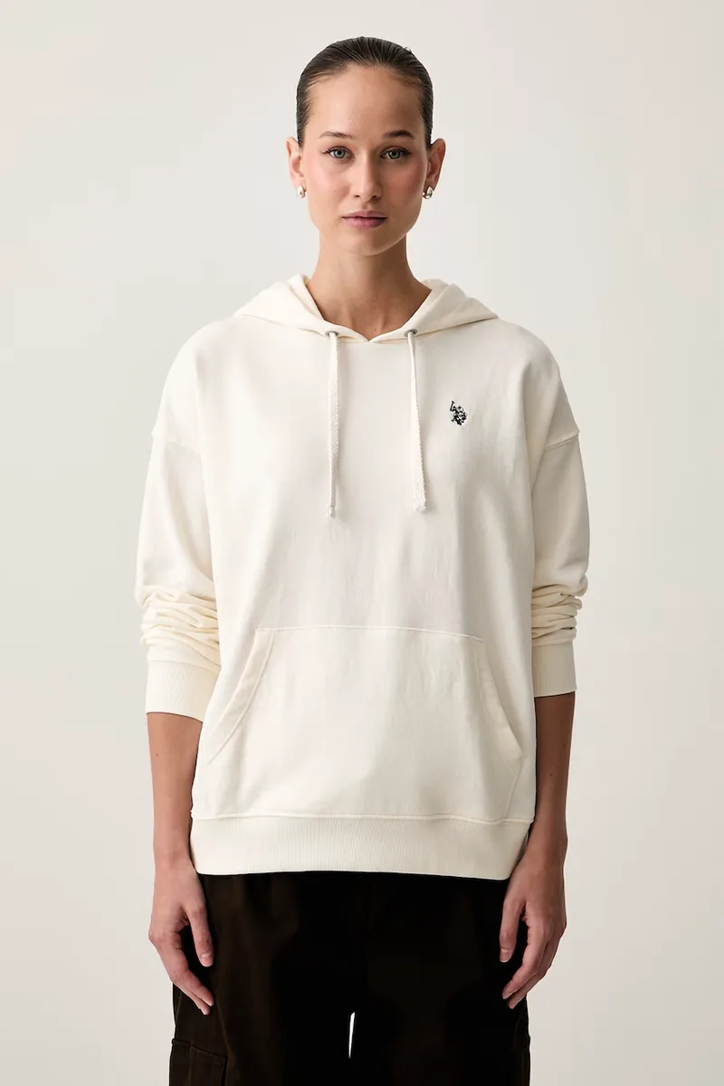 U.S. Polo Assn. μπλούζα με κουκούλα γυναικεία με βαμβάκι DHM LB