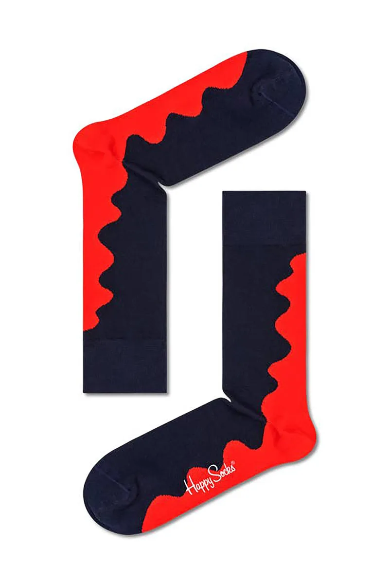Happy Socks unisex κάλτσες "Wave" - WAV01-6500 Κόκκινο