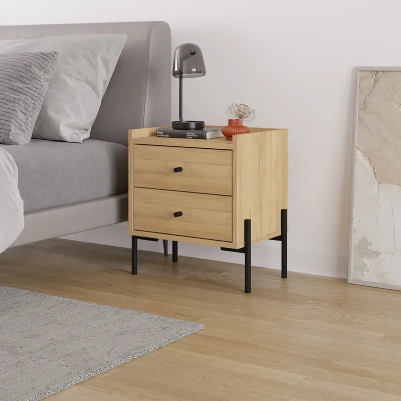 Κομοδίνο Malta - Sapphire Oak 855Dte3573 (44,9x52x35 cm)
