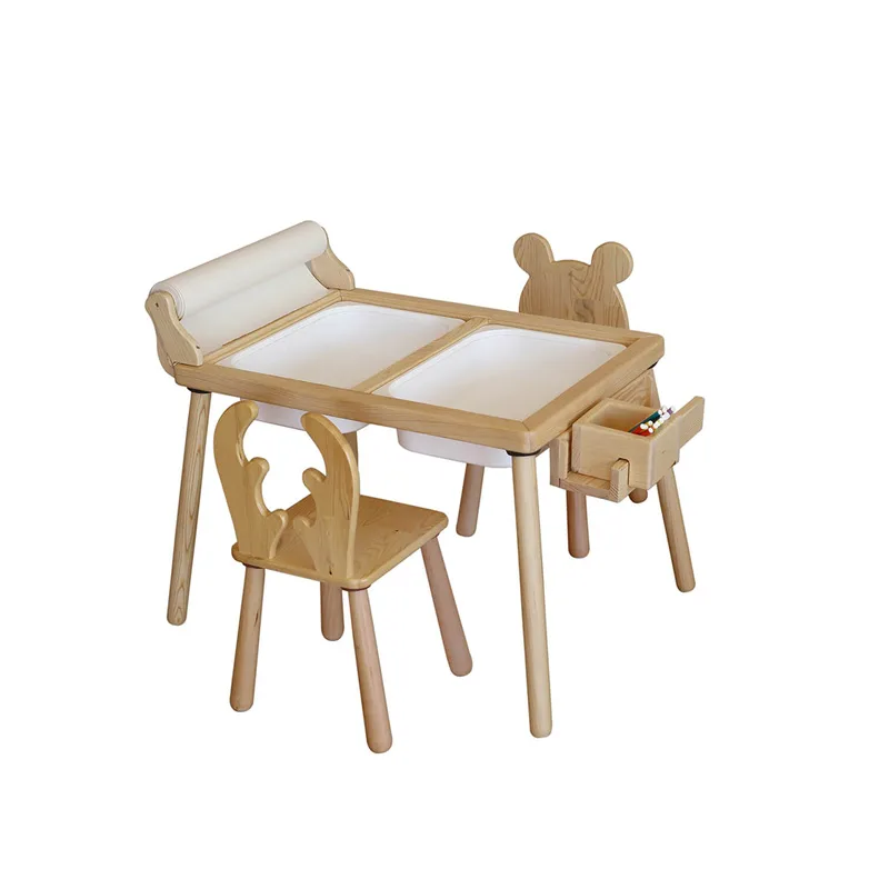 Σετ Παιδικό Τραπεζάκι Με Καρέκλες Roll And 2 Chairs - White 109Trs1180 (53x52x74)