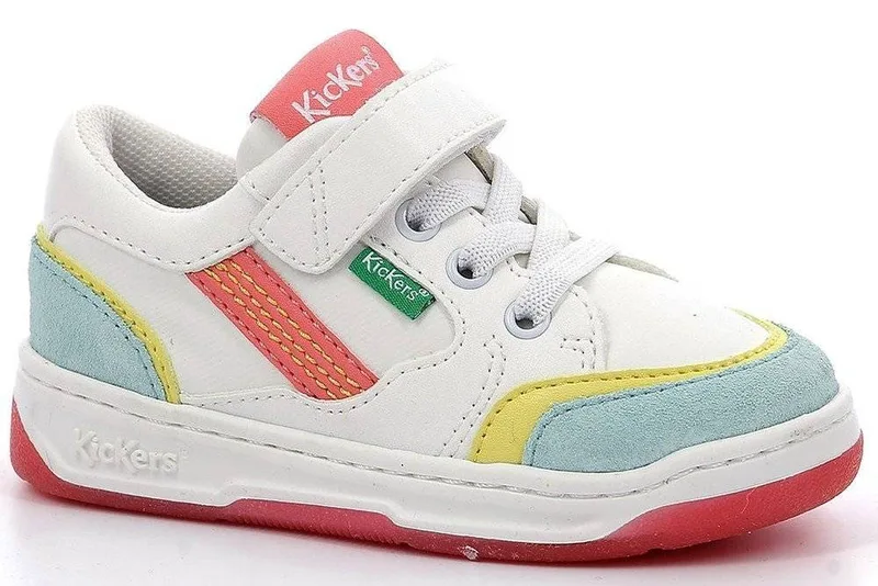 SNEAKERS KICKERS KOUIC 928542 ΛΕΥΚΟ/ΑΝΟΙΧΤΟ ΜΠΛΕ/ΡΟΖ (EU:29)