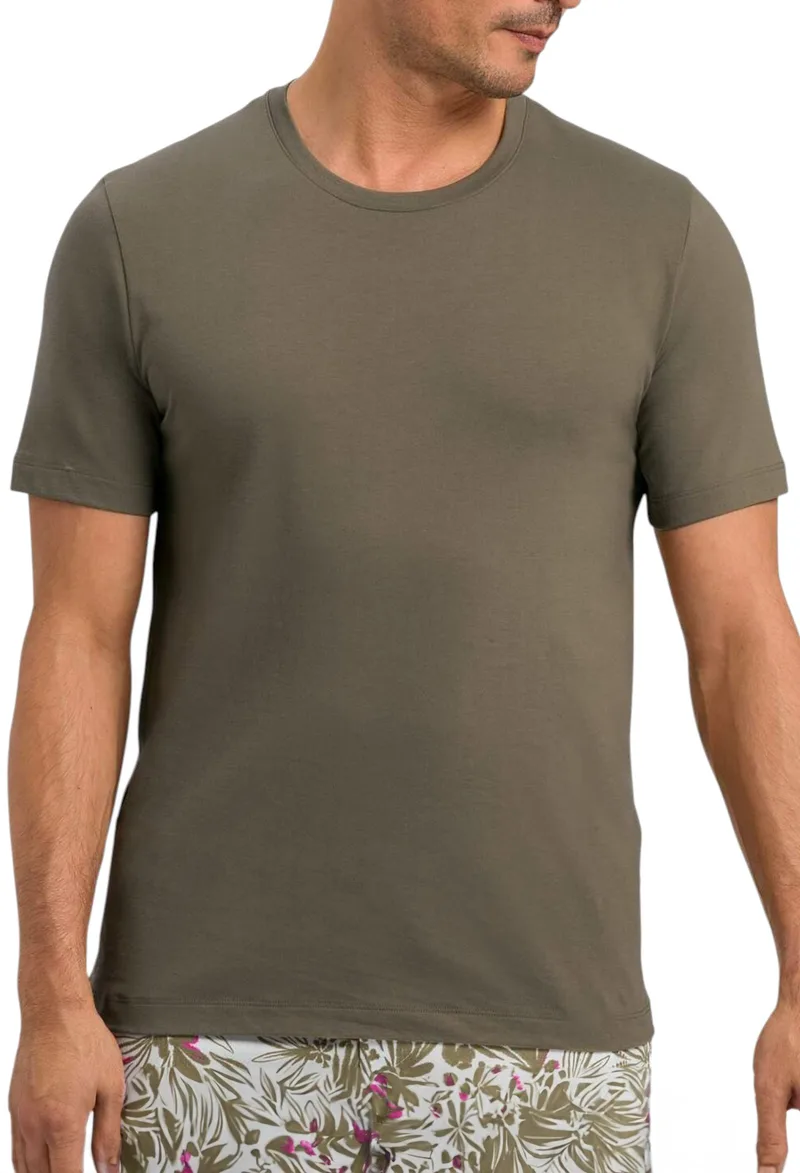 Πυτζάμα Hanro Short Sleeve Shirt 075430-0784 Ανδρικό