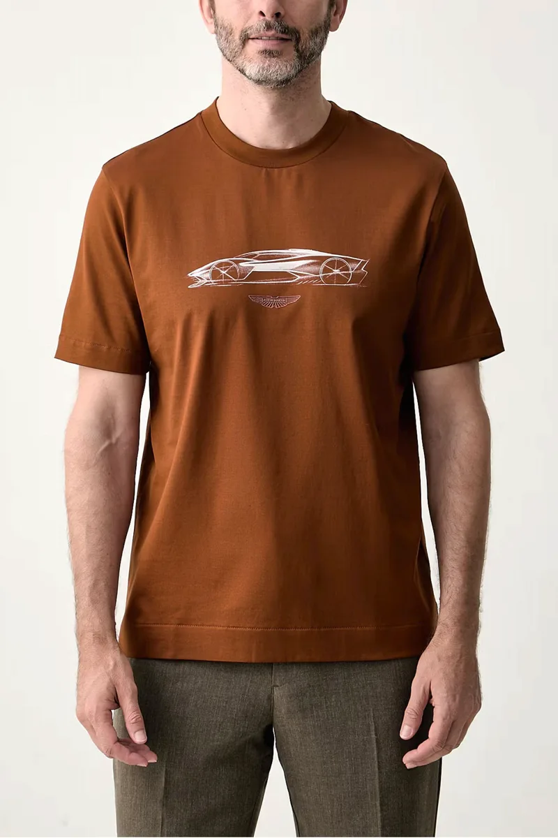 BOSS T-SHIRT C-Taut 181_AM ΚΑΦΕ-ΚΕΡΑΜΙΔΙ