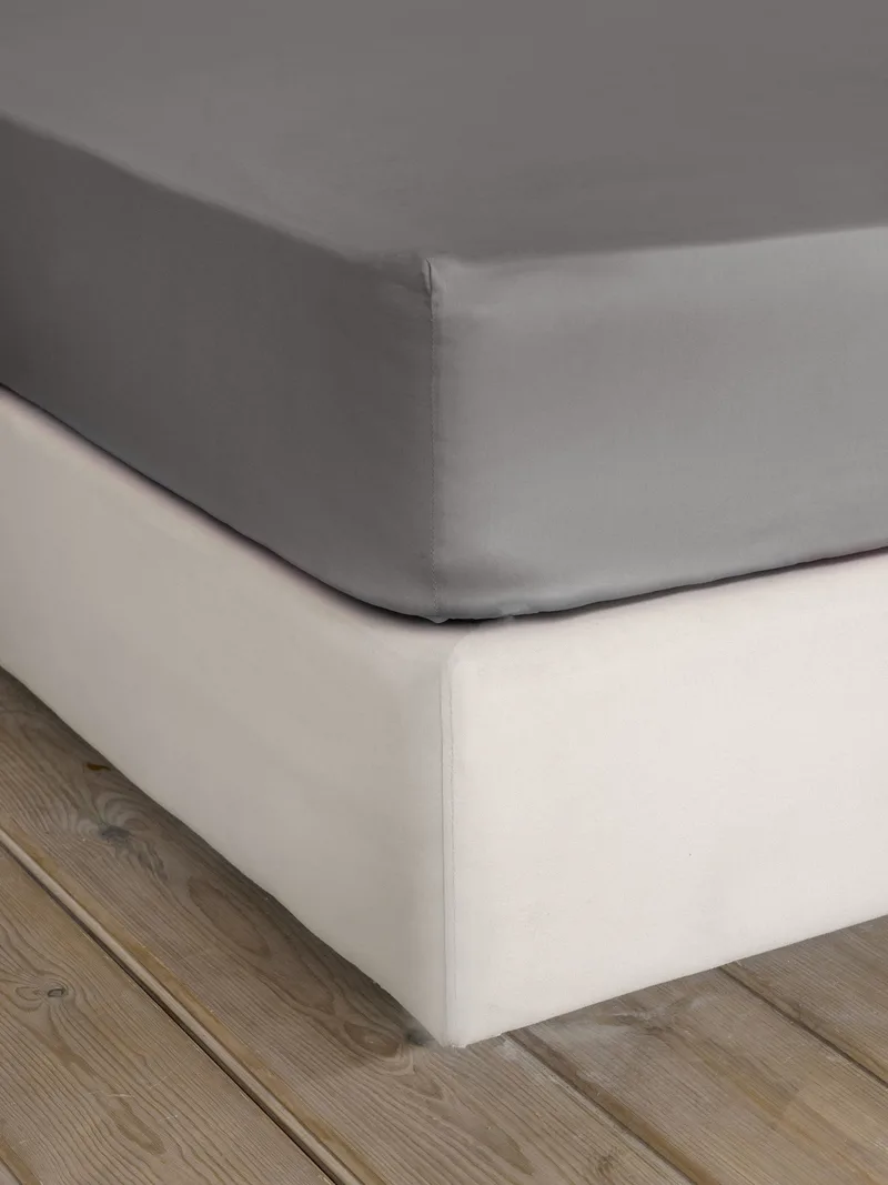 Σεντόνι King Size με Λάστιχο Nima Shadow Gray 185x205+35