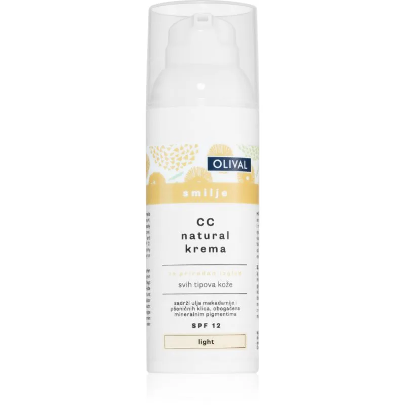 Olival Immortelle Natural ενυδατική CC κρέμα SPF 12 απόχρωση Light 50 ml