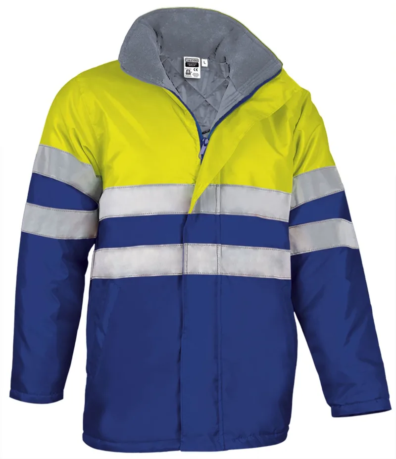 Hi-Vis Parka TRAFFIC Valento PKVATRAAZ Fluo Yellow-Bluish Blue