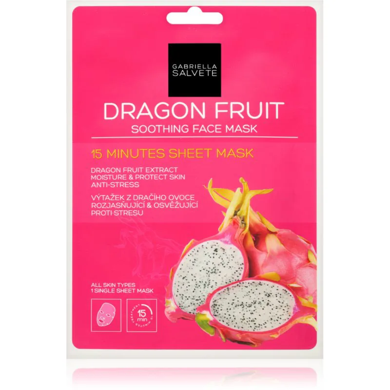 Gabriella Salvete Face Mask Dragon Fruit καταπραϋντική υφασμάτινη μάσκα 1 τμχ
