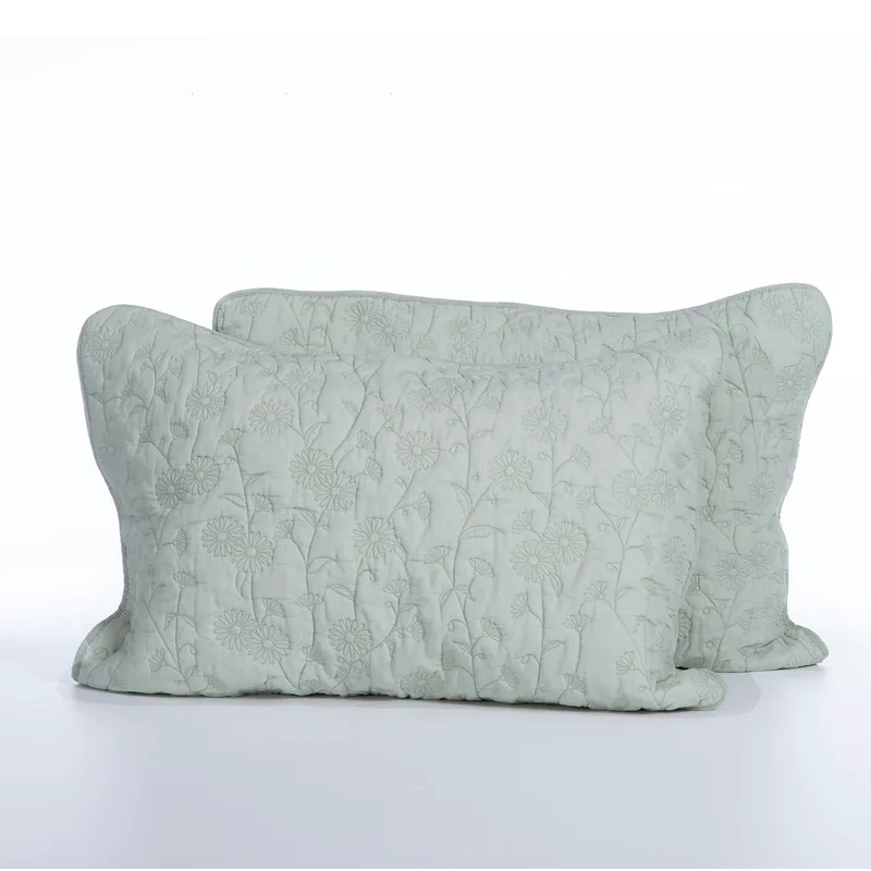 Ζεύγος Μαξιλαροθήκες Καπιτονέ (52x72) Nef-Nef Homeware Premium Zinovia Mint