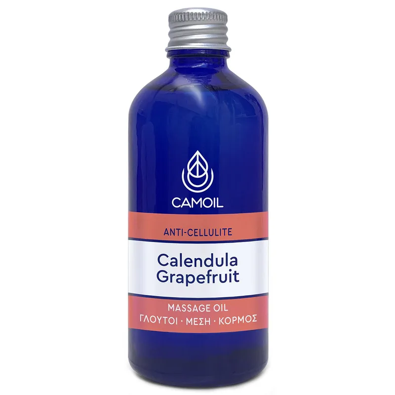 Camoil Anti-Cellulite Calendula Grapefruit Massage Oil Ενυδατικό Αιθέριο 'Ελαιο για Μασάζ Κατά της Κυτταρίτιδας & της Χαλάρωσης 100ml