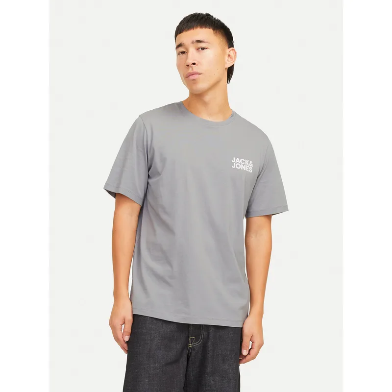 Jack & Jones T-Shirt Corp Logo 12151955 Γκρι Standard Fit