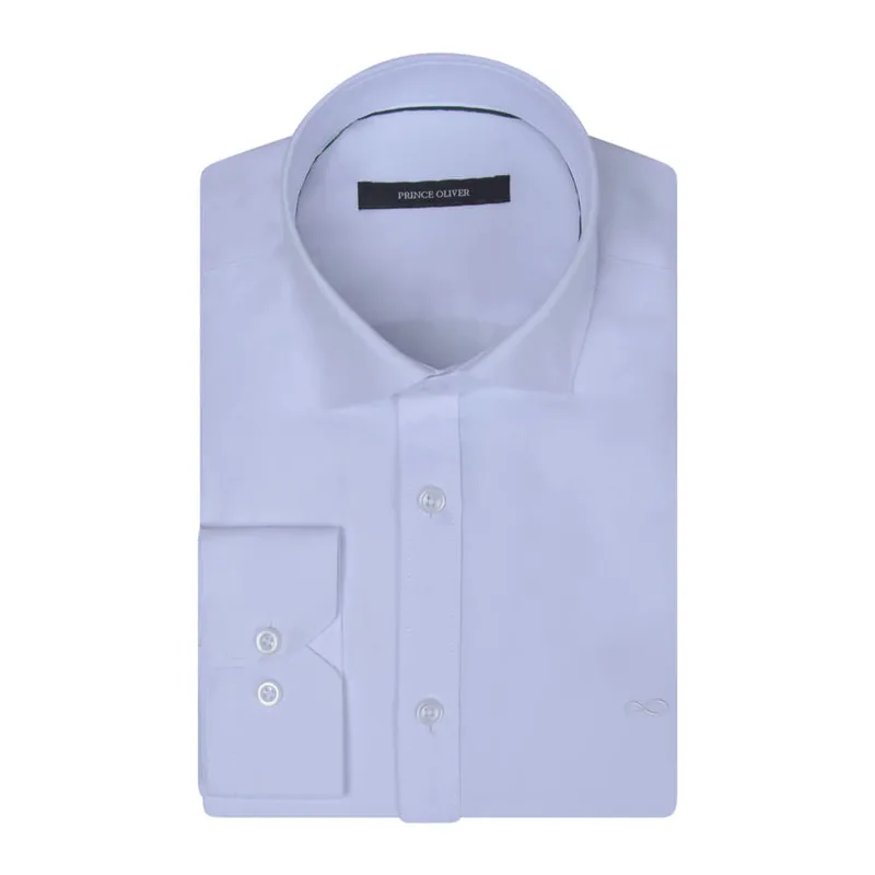 Prince Oliver Oxford Πουκάμισο Λευκό (Modern Fit) New Arrival