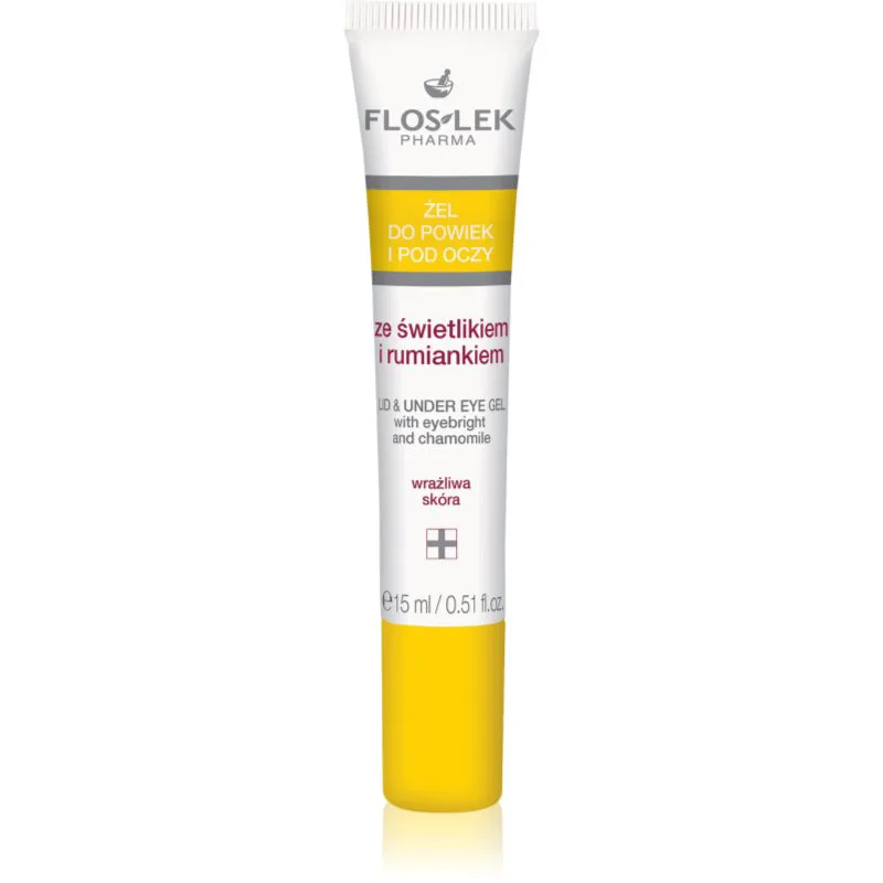 FlosLek Pharma Eye Care τζελ για γύρω απο τα μάτια με ευφρασία και χαμομήλι 15 ml