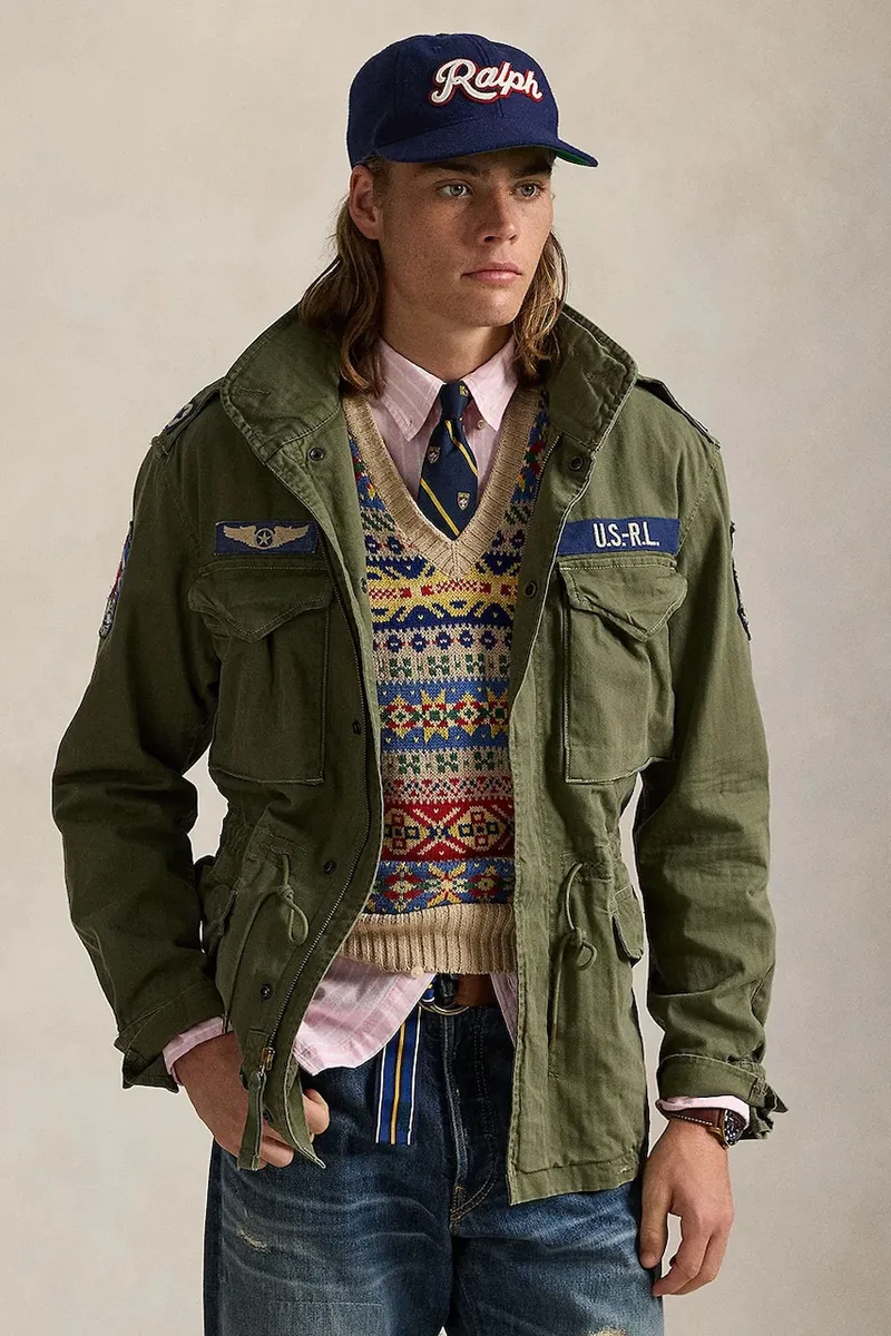 Βαμβακερό μπουφάν Polo Ralph Lauren Icnc Fld Jkt Lined Field