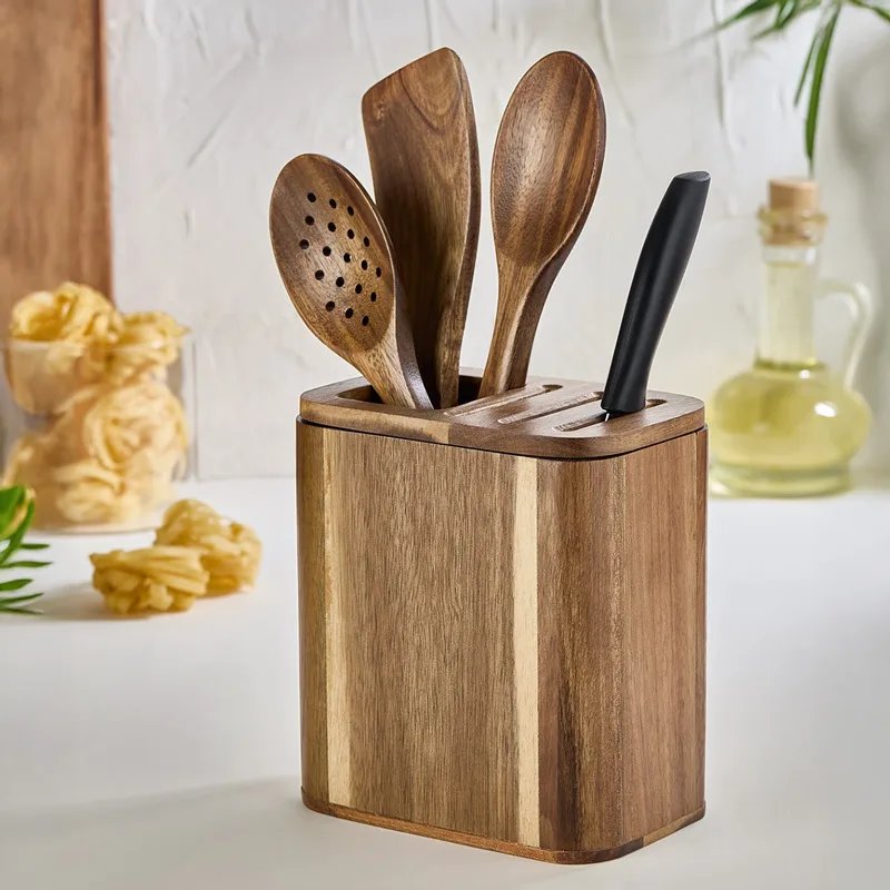 Σετ Θήκες Κουτάλας (3 Τεμ.) Akasya - Wooden 337Glz1181 (17x15x20)
