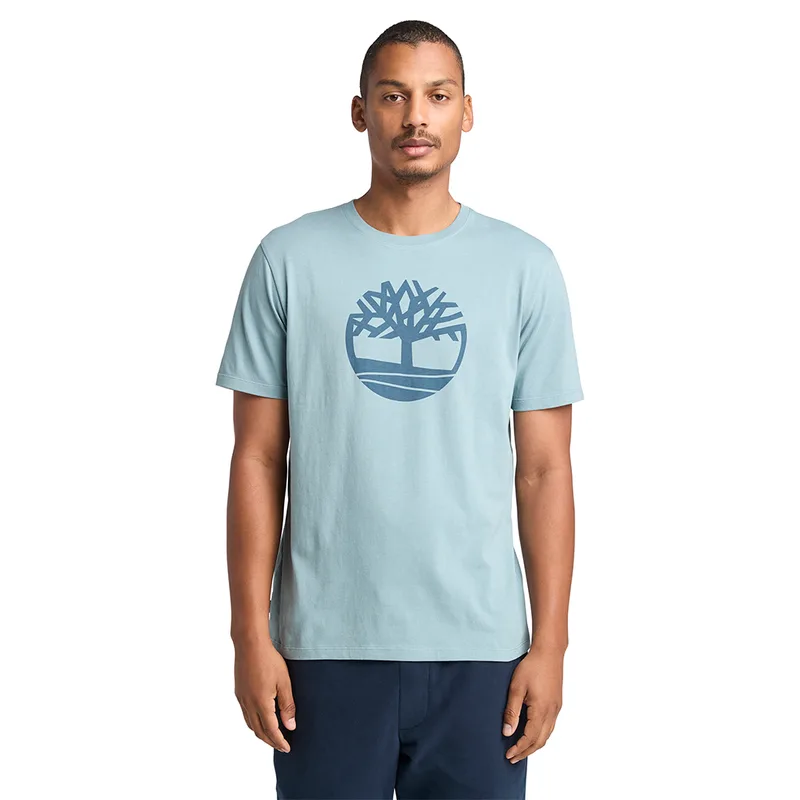 Timberland Ανδρική Μπλούζα T-Shirt River Tree Logo TB0A2C2R758 Γαλάζιο