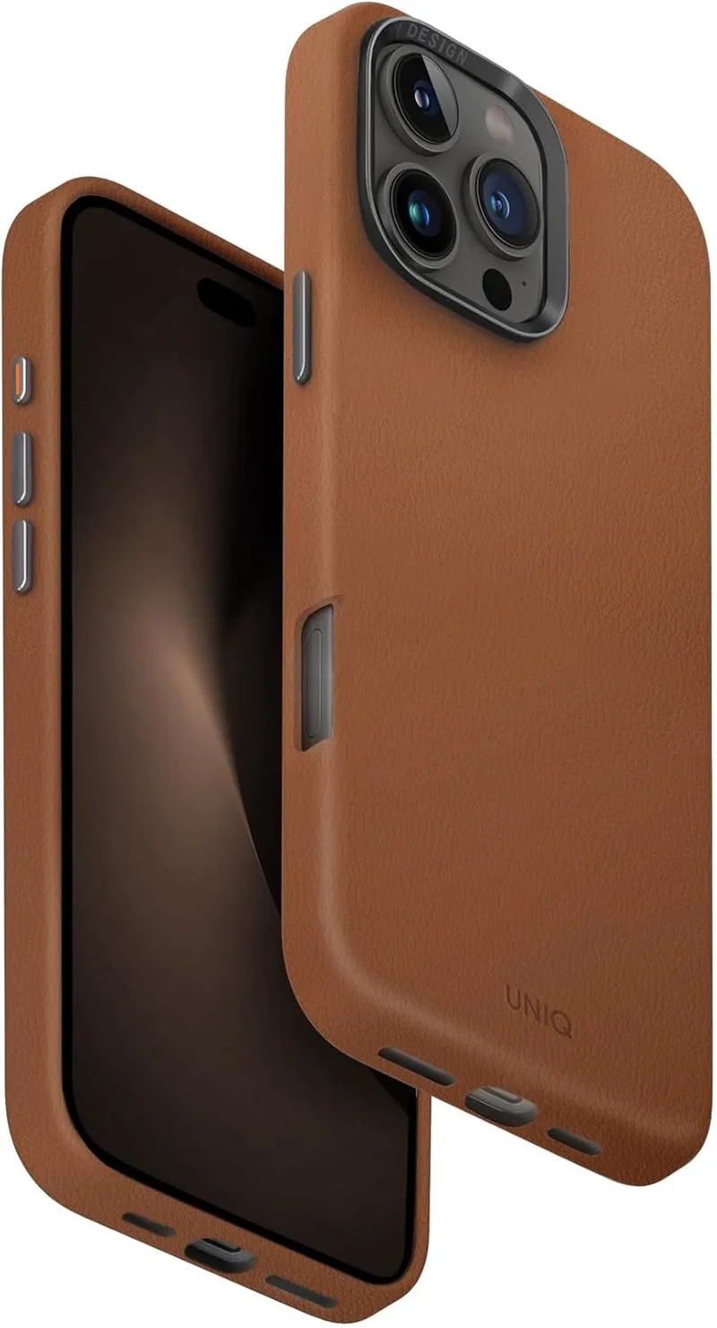 Θήκη iPhone 16 Pro Max Uniq Lyden Ανθεκτική με MagSafe από Premium Vegan Δέρμα & Μεταλλικό Πλαίσιο Κάμερας - Caramel (UNIQ-IP6.9P(2024)-LYDMCML)