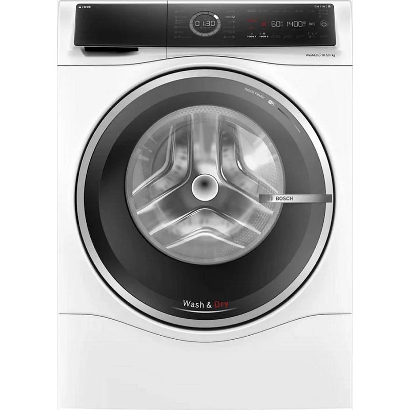 Bosch WNC254A0BY Πλυντήριο-Στεγνωτήριο Ρούχων 10.5kg/6kg, 1400 Στροφές, με Ατμο, D/A, Λευκό WNC254A0BY