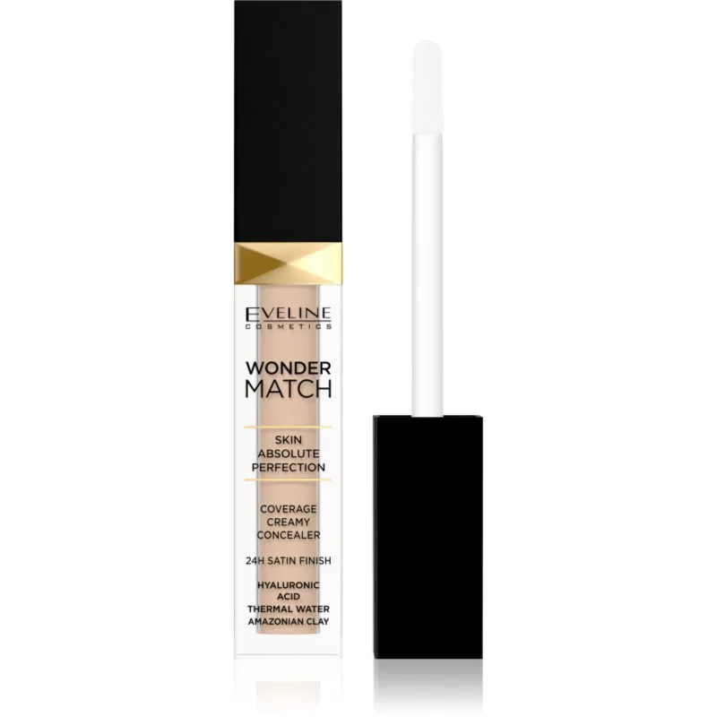 Eveline Cosmetics Wonder Match κρεμμώδης καλυπτικός διορθωτής 24 ώρες απόχρωση 25 Sand Nude 7 ml